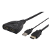 HDMI-splitter for å dele bilde til to skjermer, 4K, Ultra HD, 3D, HDCP, 0,2m, svart